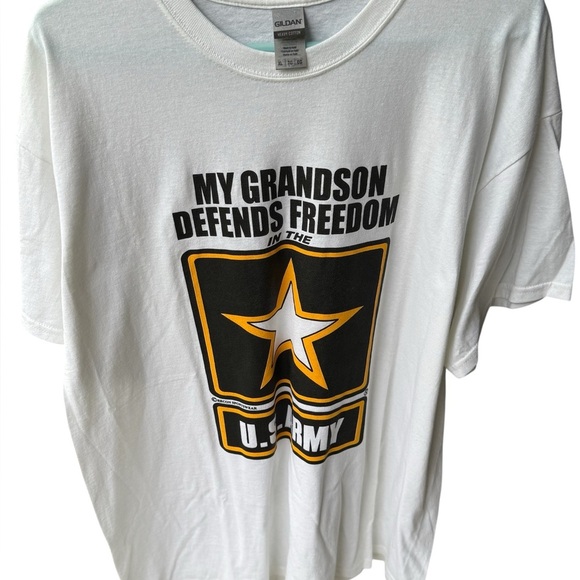 Gildan Other - Gildan Unisex XL White T-Shirt "My Grandson Defends Freedom" Graphic